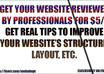 review your site and will give you 5 suggestions