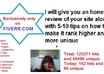 give you an honest review of your site small1