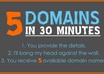provide 5 Domains in 30 Minutes