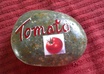 paint a TOMATO Vegetable Garden Rock Marker