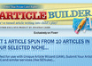 generate an unique super spun article in spintax format using Article Builder small1