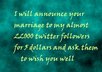 annouce your marriage to my almost 22000 twitter followers small1