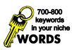 research and find up to 700 keywords, with searches and CPC, in your niche