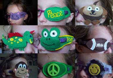 make a cool eye patch made to fit on glasses big1