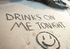 write any Message you want creatively in the sand on a Costa Rica beach