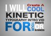 create a cool typography intro video for your website or business small1