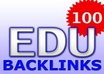create over 100 EDU Backlinks for your website, get edus from blogs through comments and submit urls to premium indexing service