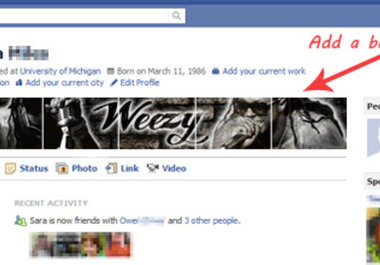 create website or tagline banner for Facebook big1