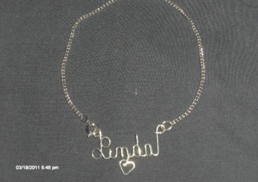 design your name in a Beautiful Anklet big1