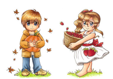 send you 26 cute anime illustrations for coloring and crafts big1