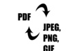 convert pdf files into jpeg, png and gif and vice versa or create a watermark