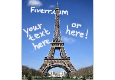 skywrite anything next to the Eiffel Tower big1