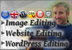 edit or fix your, html, wordpress, css, swf, audio, iframes, image files on your website