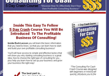 give you a copy of Consulting for Cash Crash Course and Landing Pages with 1 FREE Gig big1