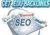 professionally generate 15 KILLER Keyword Optimized edu backlinks