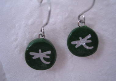 make a pair of Polymer Clay Green Dragonfly Earrings big1