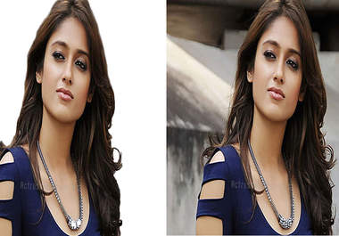 remove the background of your photo and resize it and place you anywhere you want big1
