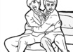 make a printable coloring book page of any photograph in a simplified, cartoony style
