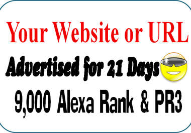 put your link on my 9,000 Alexa and PR3 homepage for 21 days big1