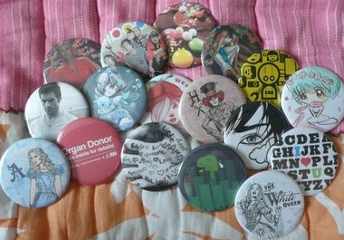 make you two 2.25 inch flair buttons with a movie theme of your choice big1