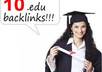 create 10 High Pr Edu Profile and 1500 Authority Backlinks