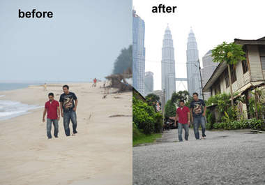 cut out 5 pictures and paste them in any picture or background you want big1