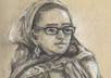 draw you a small carbon pencil and chalk portrait on colored paper