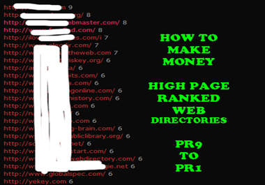 sell 400 PR9 To PR1 Web Directory List Awesome Backlink Juice big1