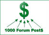 provide 1000+ backlinks from Forum Posts on domains with PR, for up to 20 of your URLs