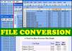 convert file from/to HTML, excel, word document, plain text, mysql script, etc