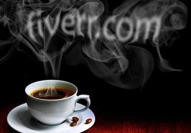 write a short message in the smoke coming from cup of coffee big1