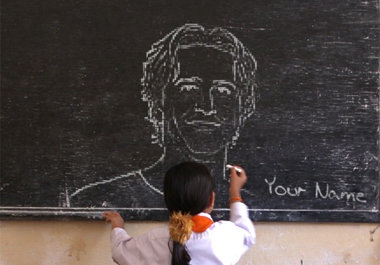 create your image as you want to Chalk effect big1