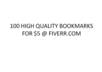 bookmark any url to 100 unique quality sites and provide the report with rss feeds