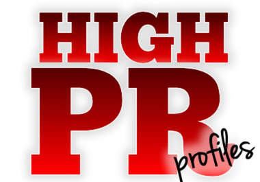 create 25 high pr profiles for better SEO and more backlinks to your site which includes a report of the high pr profiles I create for you big1