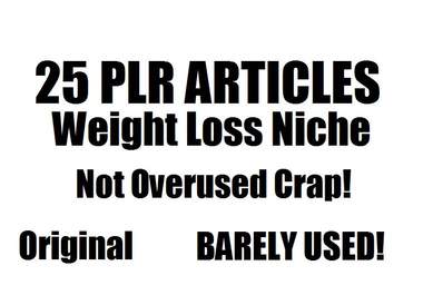 send you Private Label Rights to 25 of my very own original and barely touched articles in the weight loss niche big1