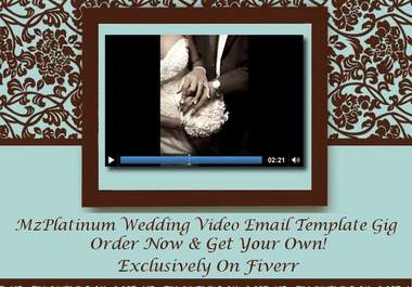 create for you a custom Engagement or Wedding video email template big1