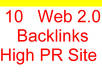 do website backlink, 10 high pr web 2,0 BACKLINKS small1