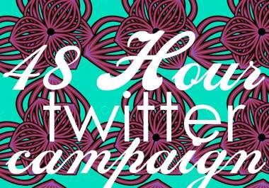 do a 48 hour Twitter campaign where I tweet your messages 16 times to over 40,000 followers big1