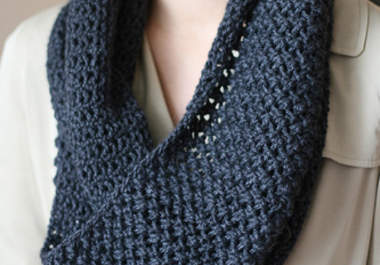 crochet you an infinity scarf in a solid fashionable color big1