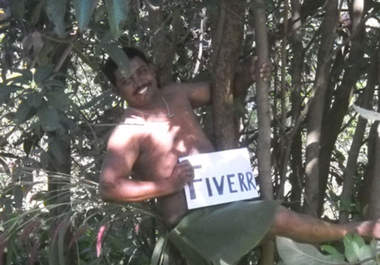 make video of FuNnY TARZAN holding your website name, short message, company name, slogan and birthday wishes big1