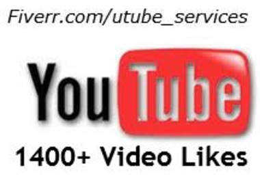 give you 1400+ guaranteed youtube Likes in 48 Hours, without admin access big1