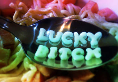 write any message using my instant noodle and take three high res photos for you to use as you please big1