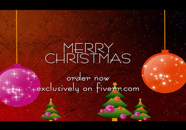 create Christmas greeting video with your text big1