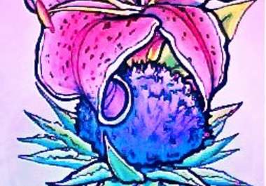 draw any tattoo design or illustration, up to A4 size, in a new skool style big1
