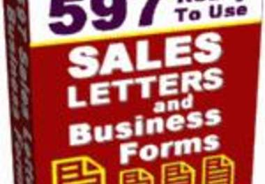 give you 597 Ready To Use SALES Letters and Business Forms and Website to resell product big1