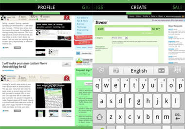 make you a personalized Fiverr Android App big1