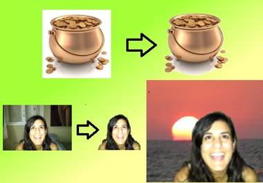 make any 3 pictures with a transparent background big1