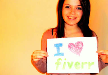 take FIVE pictures of myself holding your message/sign big1