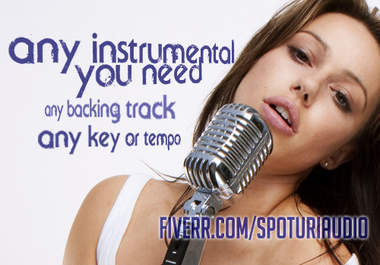 make you an instrumental/backing track of any song big1