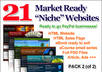 give you 21 Niche Market Ready Websites Pack 2 with Master Reseller Rights